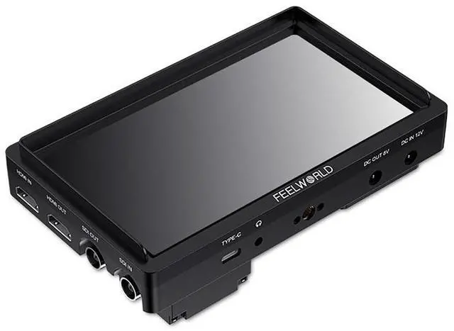 Alt view image 12 of 14 - FEELWORLD FW568S 6 inch DSLR Camera Field Monitor with Waveform 3D LUT SDI 4K HDMI Input Output Video Peaking Focus Assist Small 8.4V DC Include Tilt Arm