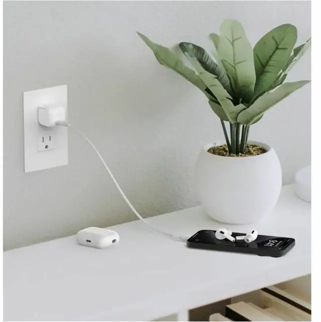 Alt view image 14 of 14 - Belkin 30W Portable USB-C Wall Charger 1xUSB-C (30W) Fast Charge Power Adapter w/ USB-C to USB-C Cable -White Model WCA008DQ1MWH-B6