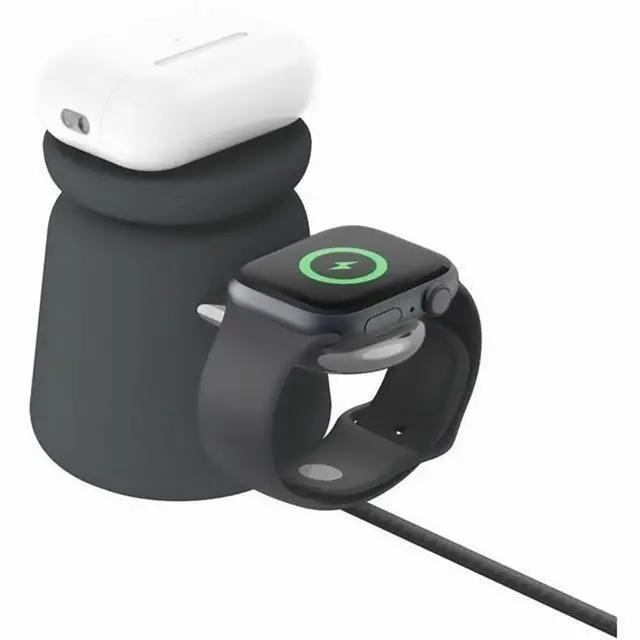 Alt view image 4 of 14 - Belkin BoostCharge Pro 15W 2-in-1 Magnetic Qi2 Wireless Charging Dock, Black