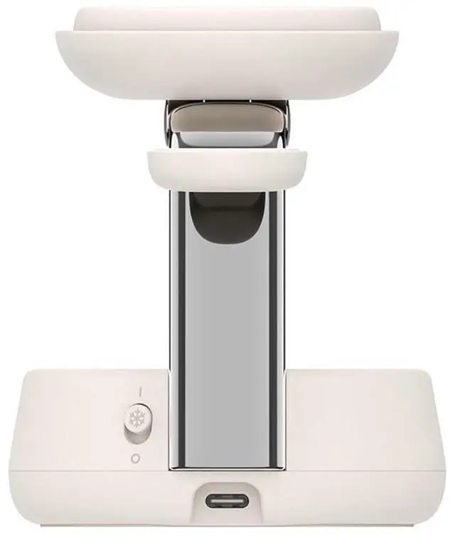 Alt view image 4 of 14 - Belkin UltraCharge Pro 25W 3-in-1 Magnetic Qi2 Wireless Charging Dock, Sand