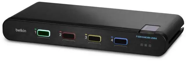 Alt view image 6 of 10 - Belkin Universal Secure KVM Switch 4-Port Single Head No CAC F1DN104KVMUNN4