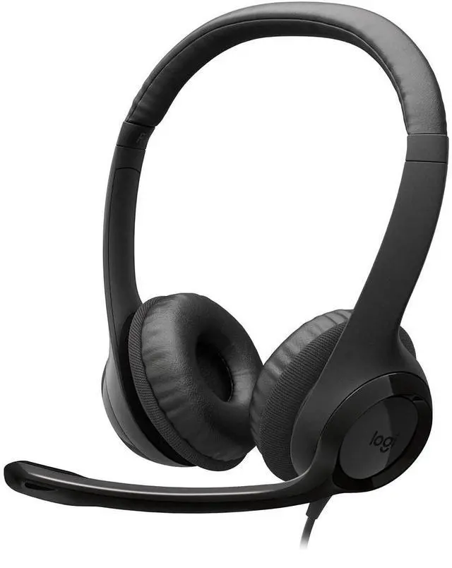 Alt view image 9 of 15 - Logitech H390 USB Type C Noise Cancelling Computer Headset - Black