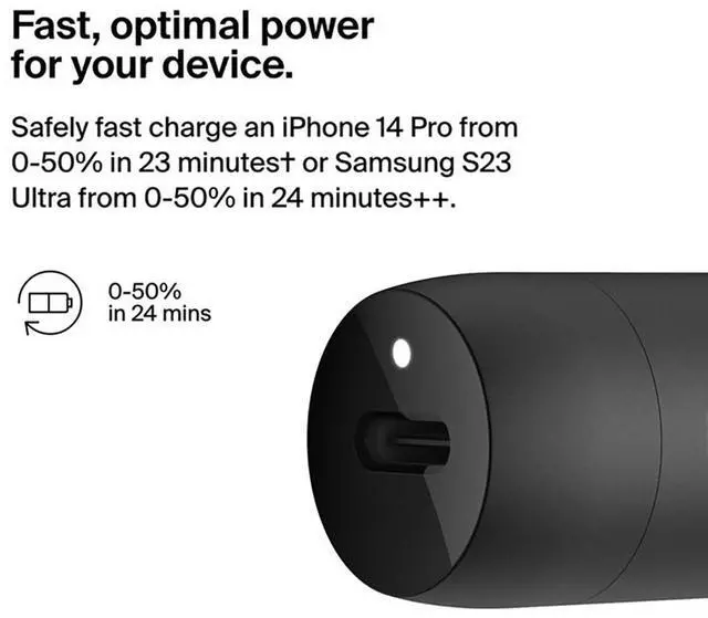 Alt view image 12 of 14 - Belkin 30W USB-C Car Charger Model CCA004BTBK