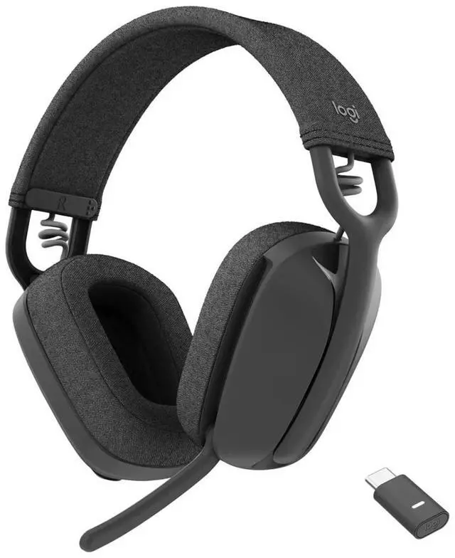 Alt view image 9 of 9 - Logitech Zone Vibe Wireless Headset - Microsoft Teams Certification Native Bluetooth headphones - Graphite