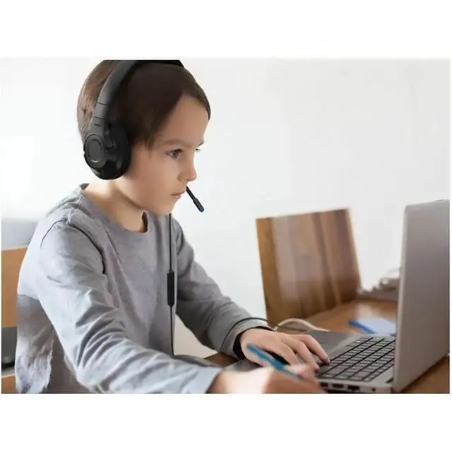 Alt view image 18 of 18 - Belkin SoundForm Inspire high-quality Wired Over-Ear Headset for Kids - Black