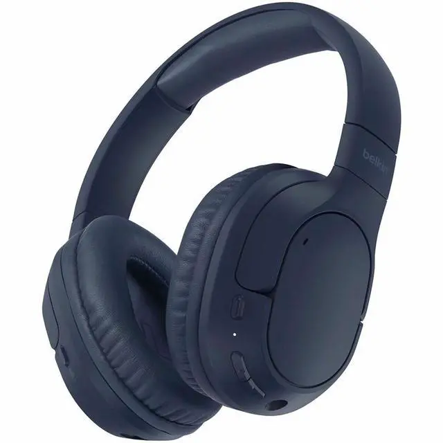 Alt view image 16 of 20 - Belkin SoundForm Surround Wireless Over-Ear Headphones AUD009fqBL - Blue