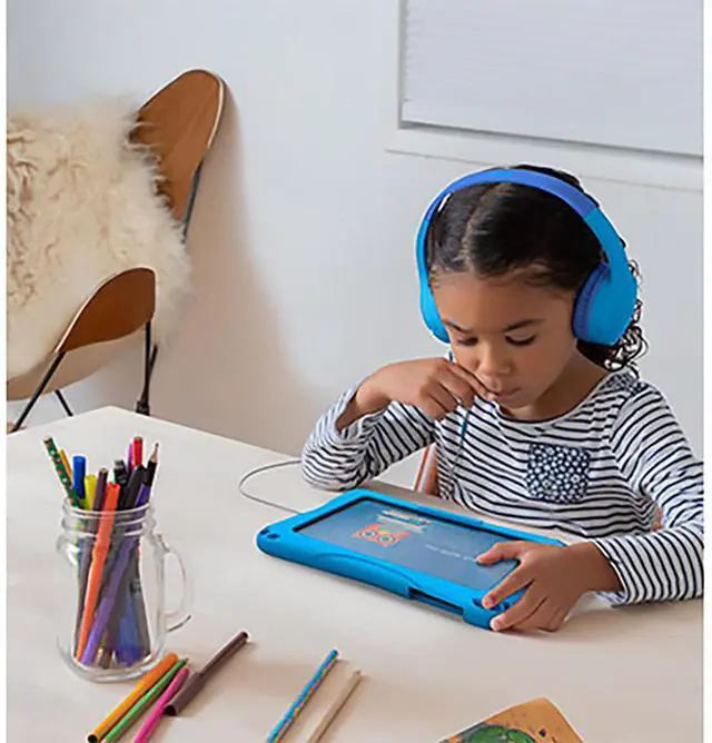 Alt view image 20 of 20 - Belkin SoundForm Mini Wired On-Ear Headphones for Kids - Stereo - Mini-phone (3.5mm) - Wired - On-ear, Over-the-head - Binaural - Ear-cup - Blue