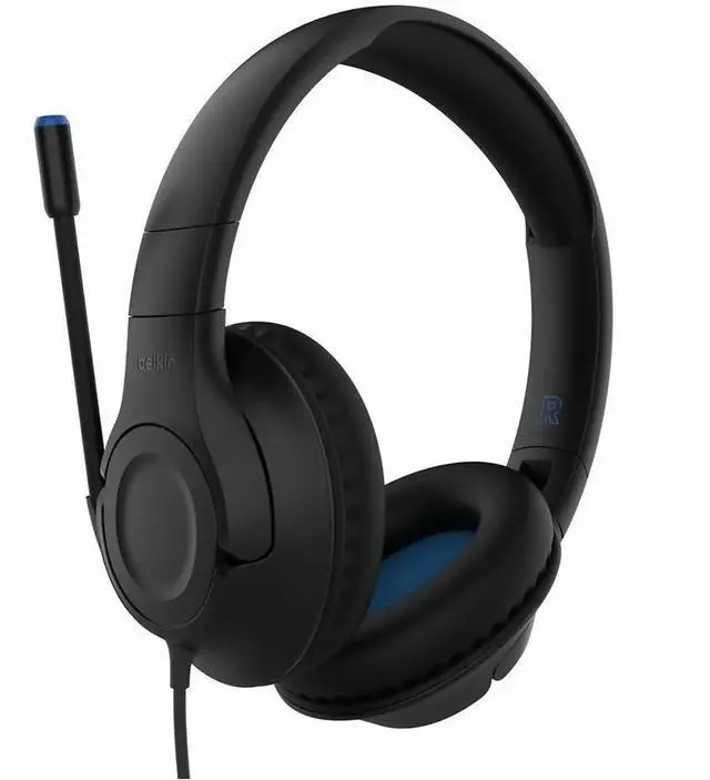 Alt view image 13 of 18 - Belkin SoundForm Inspire high-quality Wired Over-Ear Headset for Kids - Black