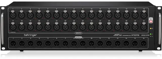 Alt view image 7 of 11 - Behringer S32 I/O Box w/ 32 Remote Controllable MIDAS Preamps 16 Outputs