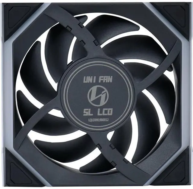 Alt view image 9 of 13 - Lian Li UNI Fan SL LCD Wireless (Reverse Blade) 120mm ARGB Fan - Triple Pack - 1.6" LCD Display - 2.4 GHz Wireless Signal for RGB & Fan Control - Controller Included & Required - Black(12RSLLCD1W3B)