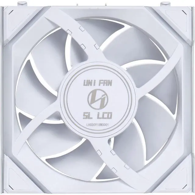 Alt view image 10 of 13 - Lian Li UNI Fan SL LCD Wireless 120mm ARGB Fan - Triple Pack - 1.6" LCD - 2.4 GHz Wireless Signal for RGB & Fan Control - Daisy-Chain Design - Controller Included and Required - White (12SLLCD1W3W)