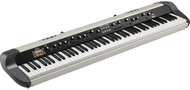 Main image of Korg SV-2 88-Key Expanded Stage Vintage Piano with Speakers in Vintage Creme & Music Stand