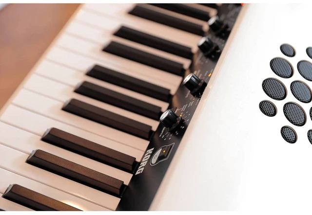 Alt view image 6 of 7 - Korg SV-2 88-Key Expanded Stage Vintage Piano with Speakers in Vintage Creme & Music Stand