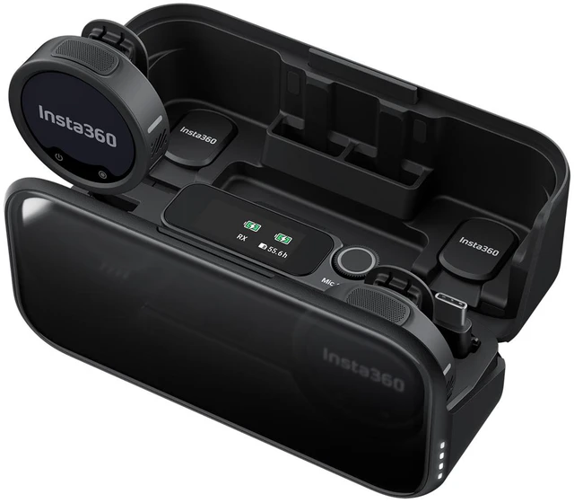Alt view image 2 of 7 - Insta360 Mic Pro 2.4GHz 2-Person Wireless Lavalier Microphone System
