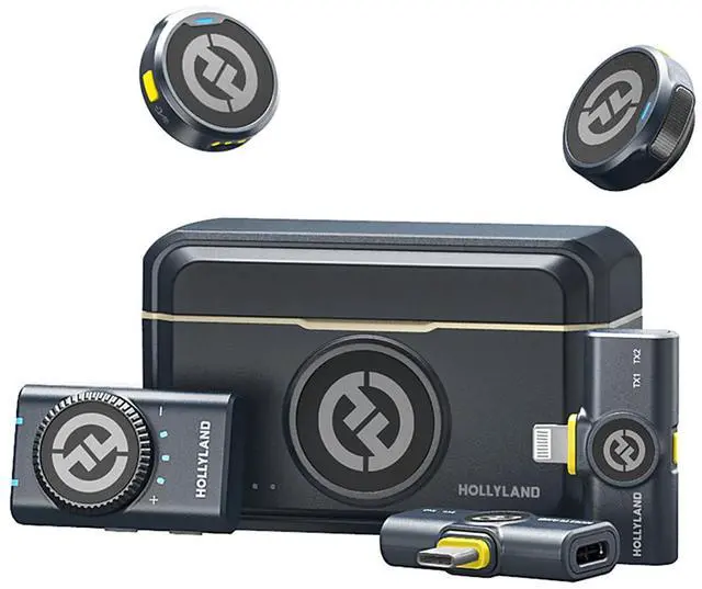 Alt view image 12 of 18 - Hollyland LARK M2 DUO 2-Person Wireless Combo Microphone System (2.4 GHz, Shine Charcoal)