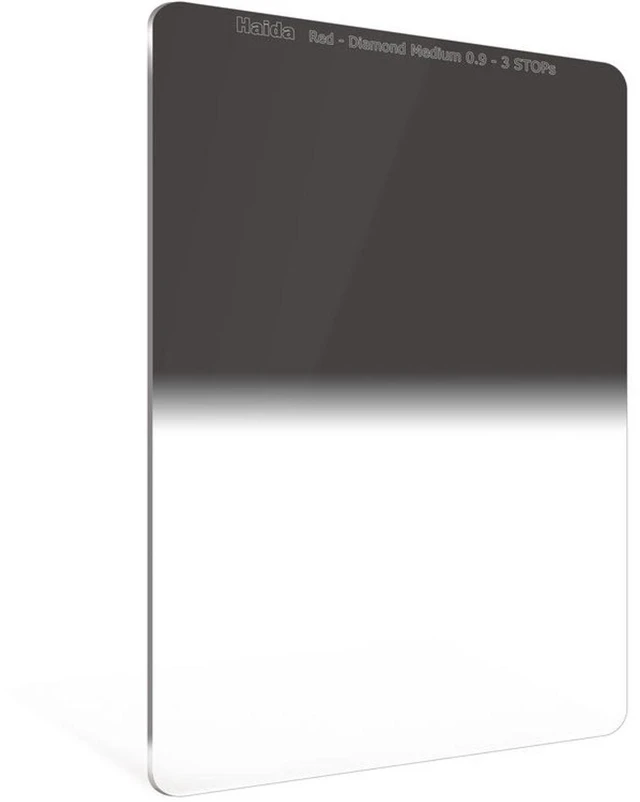 Main image of Haida Red-Diamond Medium-Edge Graduated ND 100x150mm Filter, 0.9/8x Density