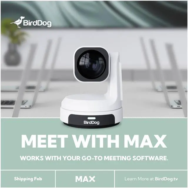 Alt view image 7 of 7 - BirdDog Max 12X PTZ Camera (Black)