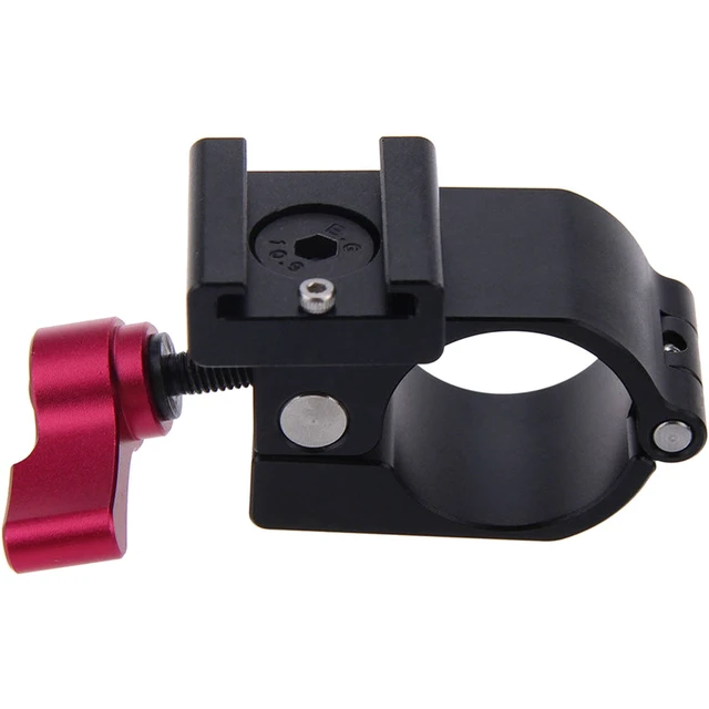 Main image of CAMVATE 25mm Rod Clamp with Shoe Mount for DJI Ronin-M, Freefly MoVI, Red Knob