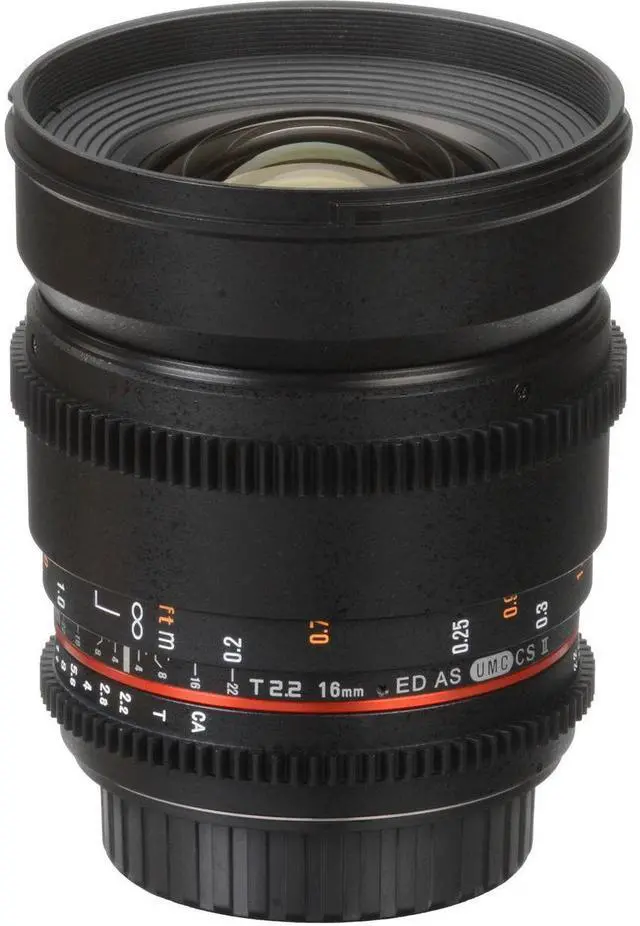 Alt view image 8 of 12 - Rokinon DS16M-NEX 16mm T2.2 Cine Wide Angle Lens for Sony E-Mount Cameras