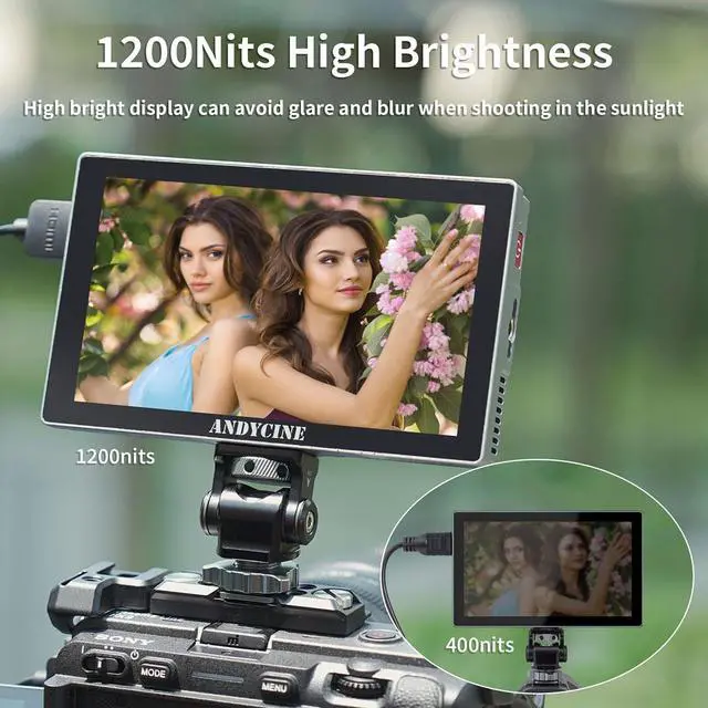 Alt view image 2 of 7 - AndyCine X5 5.5" Full HD Touchscreen On-Camera Monitor, Supports 4K HDMI