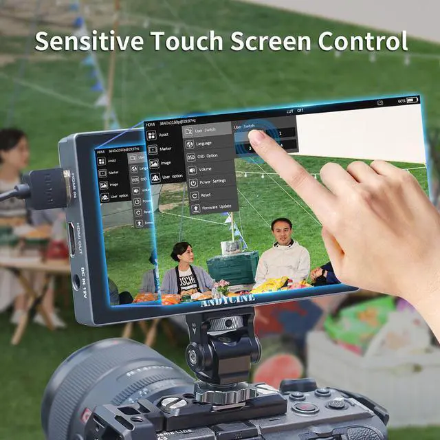 Alt view image 3 of 7 - AndyCine X5 5.5" Full HD Touchscreen On-Camera Monitor, Supports 4K HDMI