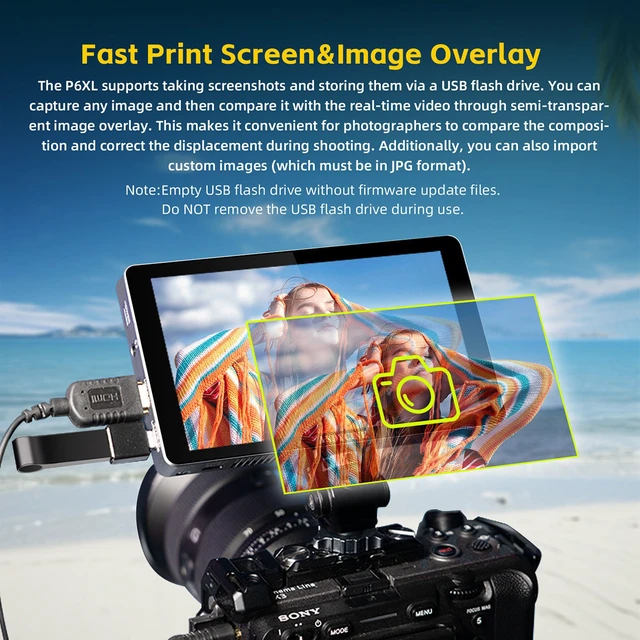 Alt view image 5 of 7 - AndyCine X5L 6" High-Brightness Camera Field Monitor with Built-In Battery