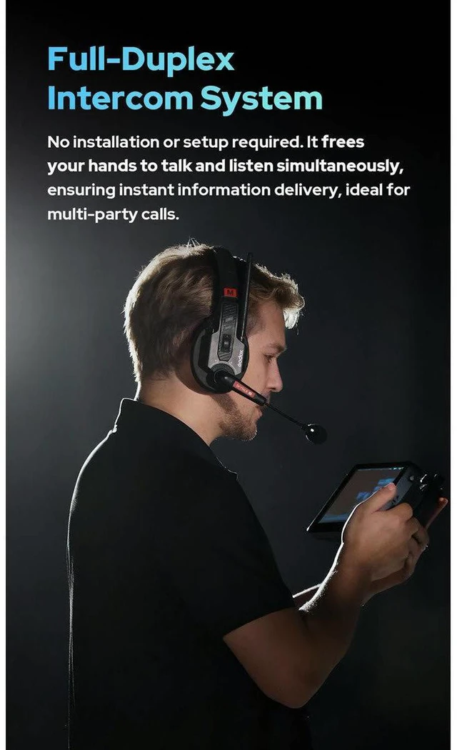 Alt view image 5 of 7 - Godox SkyTalk Air 5S 5-Person Full-Duplex Wireless Intercom Headset System