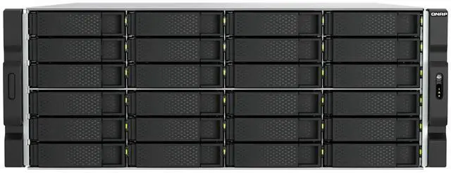 Alt view image 5 of 10 - QNAP TS-H2477AXU-RP-R7-32G-US 4U 24-Bay QuTS hero NAS, AMD Ryzen 7000 series 8C16T, 32GB DDR5 non-ECC,2 x 550W redundant