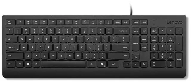 Alt view image 10 of 12 - Lenovo Essential Wired Keyboard AI - US English