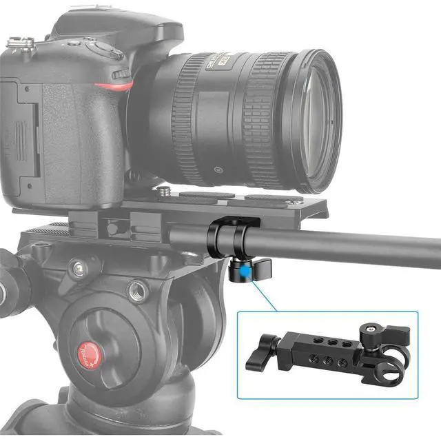 Alt view image 2 of 7 - CAMVATE 15mm Rod Holder to Manfrotto-Type Clamp Mount, Black