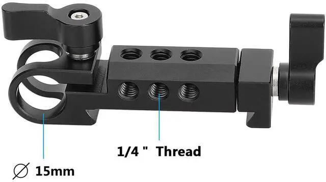 Alt view image 7 of 7 - CAMVATE 15mm Rod Holder to Manfrotto-Type Clamp Mount, Black