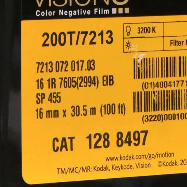 Alt view image 3 of 3 - KODAK VISION3 200T/7213 16mm Color Negative Film, 100' Roll #1288497