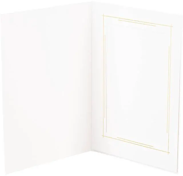 Alt view image 3 of 4 - TAP Whitehouse Folder Frame for 5x7" Vertical Photo, White/Gold, 25-Pack
