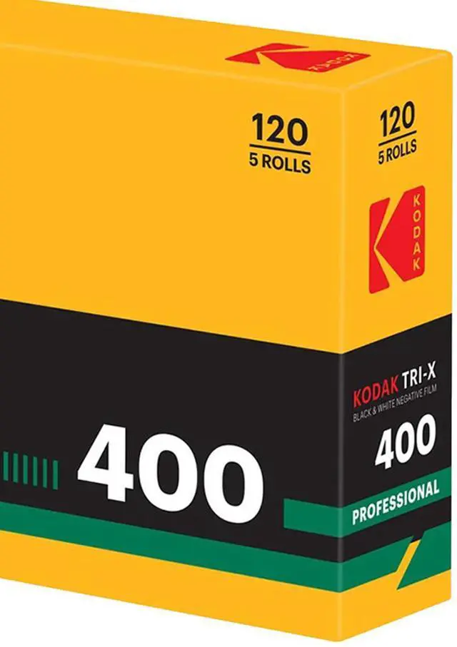 Alt view image 5 of 5 - Kodak Professional Tri-X 400 B&W 120 Negative Roll Film, 5-Pack, Retro Packaging