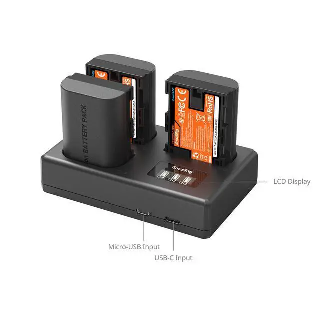 Alt view image 3 of 7 - SmallRig 3x LP-E6NH 13.96Wh 1940mAh Camera Battery and Triple Charger Kit