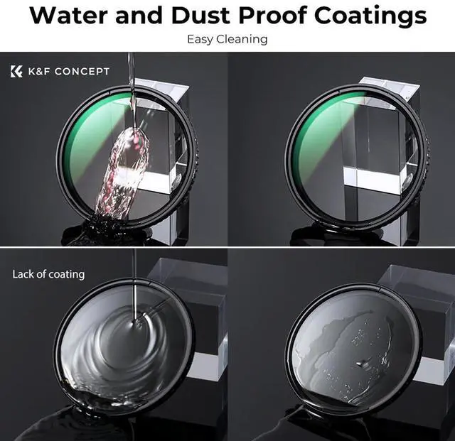 Alt view image 7 of 7 - K&F Concept Nano-X 52mm ND2-32 1-5 Stop Multi-Coated Variable ND Filter