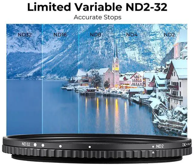 Alt view image 3 of 7 - K&F Concept Nano-X 52mm ND2-32 1-5 Stop Multi-Coated Variable ND Filter