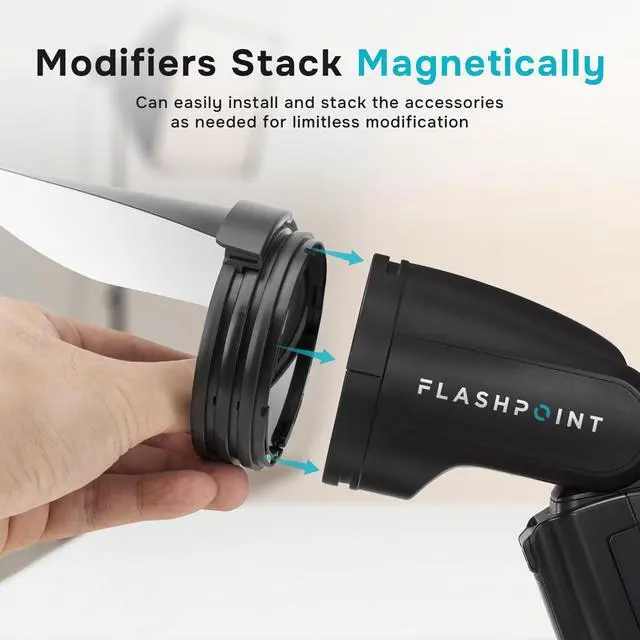 Alt view image 6 of 7 - Flashpoint eVOLV 200 Round Head Accessory Kit - Godox AK-R1 #EV-ROUND-AK