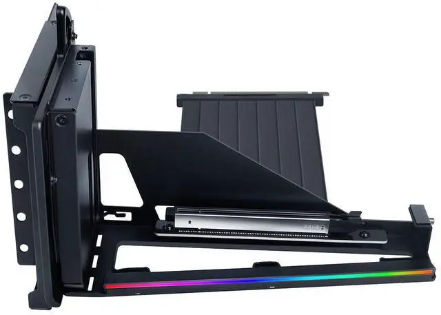 Alt view image 10 of 14 - Lian Li 4 Slots Vertical GPU Kit (VG4v4) - Premium Gen 5 Riser Cable PCI-E 5.0, PCIe 3.0/4.0 Compatible, Adjustable Position - (VG4v4 Black)