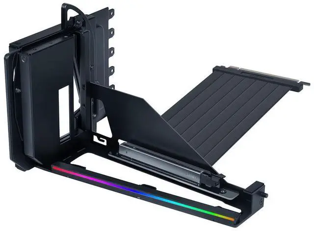 Alt view image 9 of 14 - Lian Li 4 Slots Vertical GPU Kit (VG4v4) - Premium Gen 5 Riser Cable PCI-E 5.0, PCIe 3.0/4.0 Compatible, Adjustable Position - (VG4v4 Black)