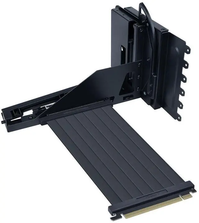 Alt view image 11 of 14 - Lian Li 4 Slots Vertical GPU Kit (VG4v4) - Premium Gen 5 Riser Cable PCI-E 5.0, PCIe 3.0/4.0 Compatible, Adjustable Position - (VG4v4 Black)