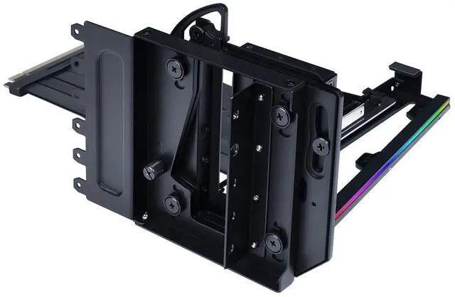 Alt view image 12 of 14 - Lian Li 4 Slots Vertical GPU Kit (VG4v4) - Premium Gen 5 Riser Cable PCI-E 5.0, PCIe 3.0/4.0 Compatible, Adjustable Position - (VG4v4 Black)
