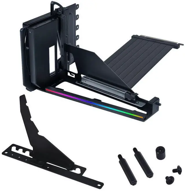 Alt view image 14 of 14 - Lian Li 4 Slots Vertical GPU Kit (VG4v4) - Premium Gen 5 Riser Cable PCI-E 5.0, PCIe 3.0/4.0 Compatible, Adjustable Position - (VG4v4 Black)