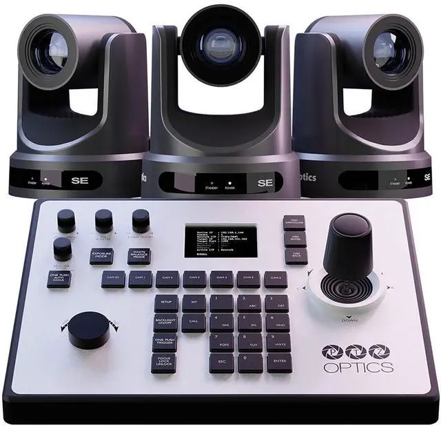 Main image of PTZOptics Producer SE Kit with 3x Move SE SDI/HDMI/USB/IP 20x PTZ Camera and PT-JOY-G4 Controller, Gray