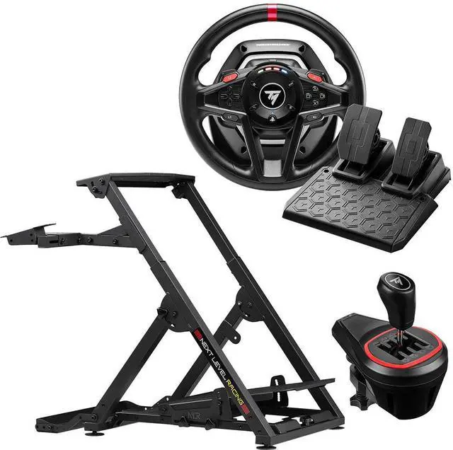 Main image of Next Level Racing Wheel Stand 2.0, Bundle with T128 Racing Wheel, Pedal Set and TH8S Add-On Shifter