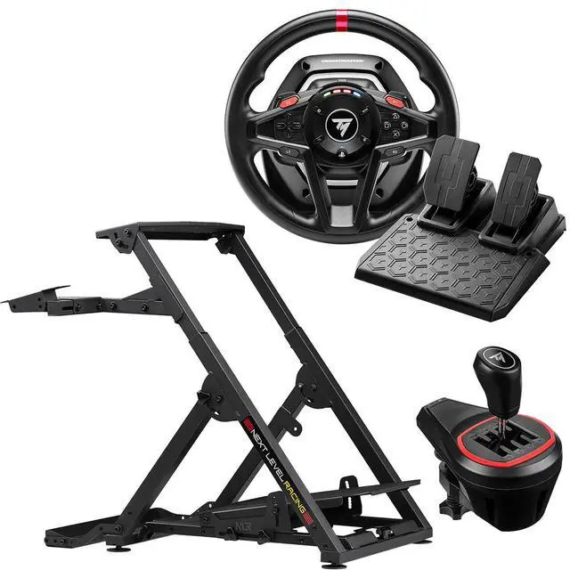 Alt view image 5 of 7 - Next Level Racing Wheel Stand 2.0, Bundle with T128 Racing Wheel, Pedal Set and TH8S Add-On Shifter