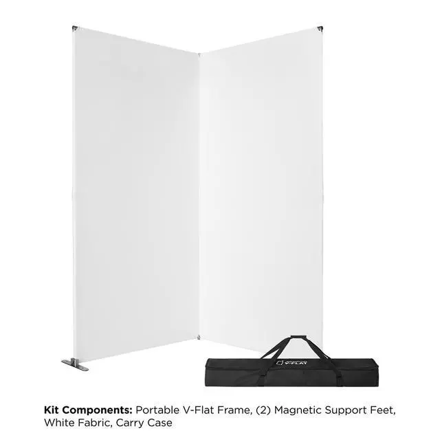 Alt view image 2 of 4 - Westcott V-Flat Fabric with Frame, White