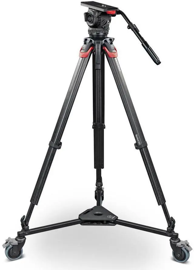 Alt view image 3 of 7 - Sachtler Video 18 S2 Fluid Head with flowtech 100 3-Section Carbon Fiber Tripod, Mid-Level Spreader