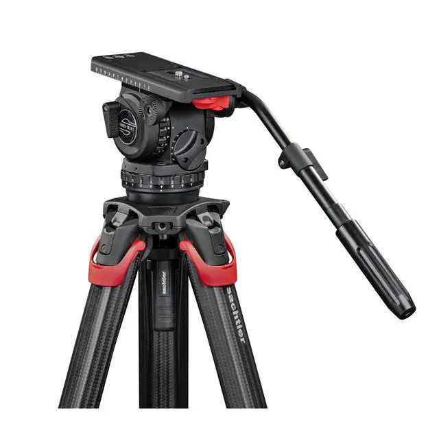 Alt view image 4 of 7 - Sachtler Video 18 S2 Fluid Head with flowtech 100 3-Section Carbon Fiber Tripod, Mid-Level Spreader