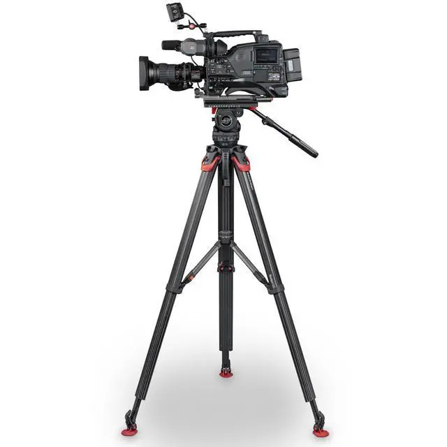 Alt view image 7 of 7 - Sachtler Video 18 S2 Fluid Head with flowtech 100 3-Section Carbon Fiber Tripod, Mid-Level Spreader